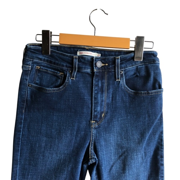 Levi’s 721 High Rise Skinny Jeans Blue Story Size 27 - Picture 3 of 12